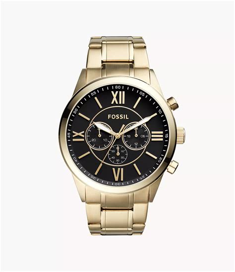 fossil watch gold and black|black watches for men fossil.